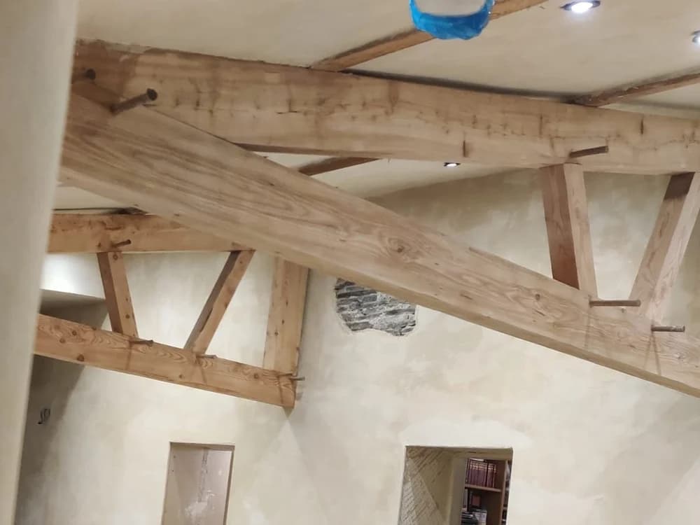 Structural timber frame ready for hempcrete infill